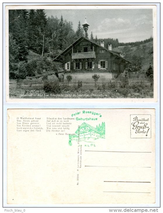 2) AK Steiermark 8671 Alpl Bei Krieglach Waldschule Peter Rosegger's Waldheimat Österreich Austria Styria Ansichtskarte - Krieglach