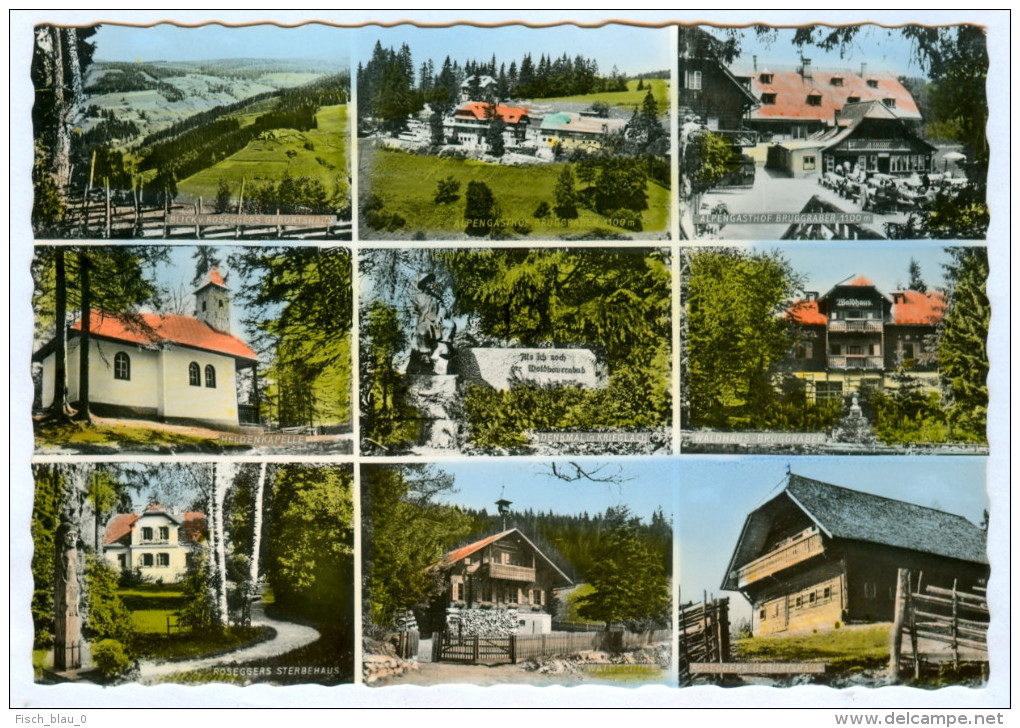 AK Steiermark 8671 Alpl Bei Krieglach Peter Rosegger Waldheimat Bruggraber B. Heldenkapelle Waldschule Waldhaus Denkmal - Krieglach