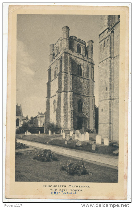 Chichester Cathedral, The Bell Tower, 1953 Raphael Tuck Postcard - Chichester