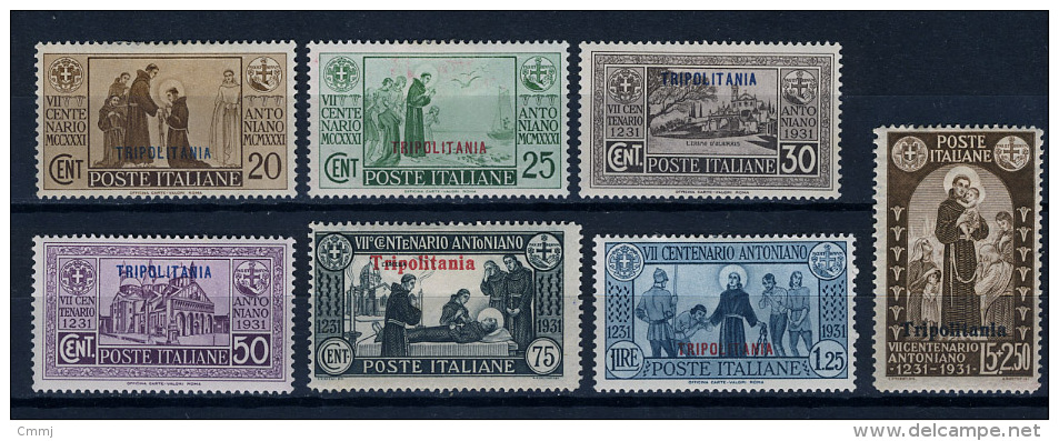 1930 -  Italia - COLONIE - Tripolitania - Sass. N.  87/93 - LH -  (B0111082015a..) - Tripolitania