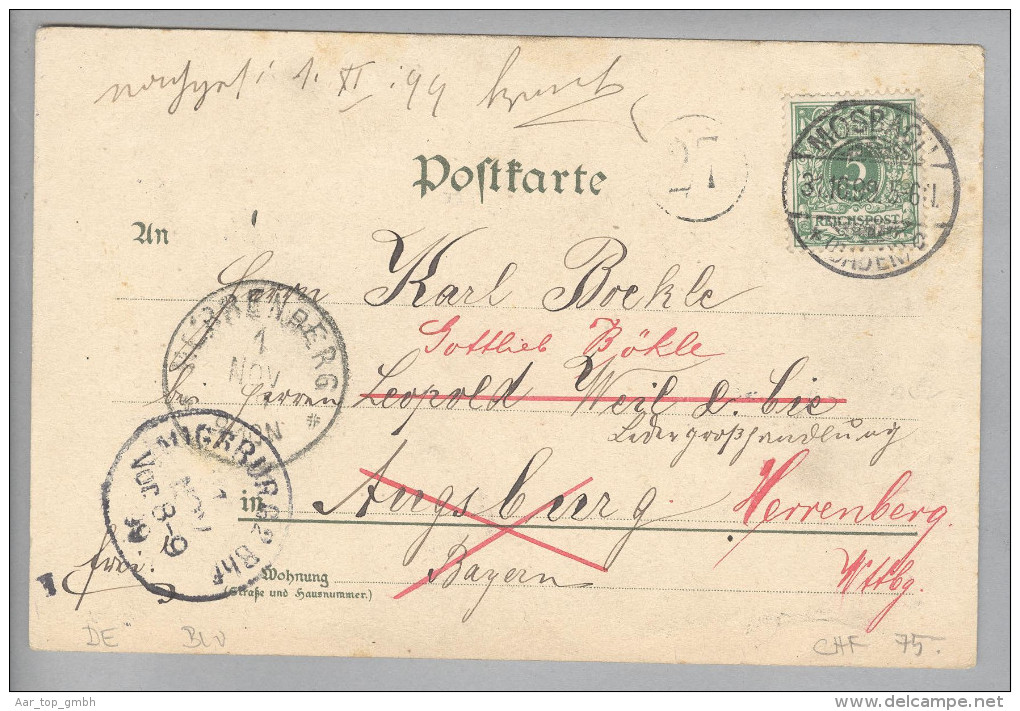 AK De BW MOSBACH 1899-10-31 Litho Dep.Fischer - Mosbach