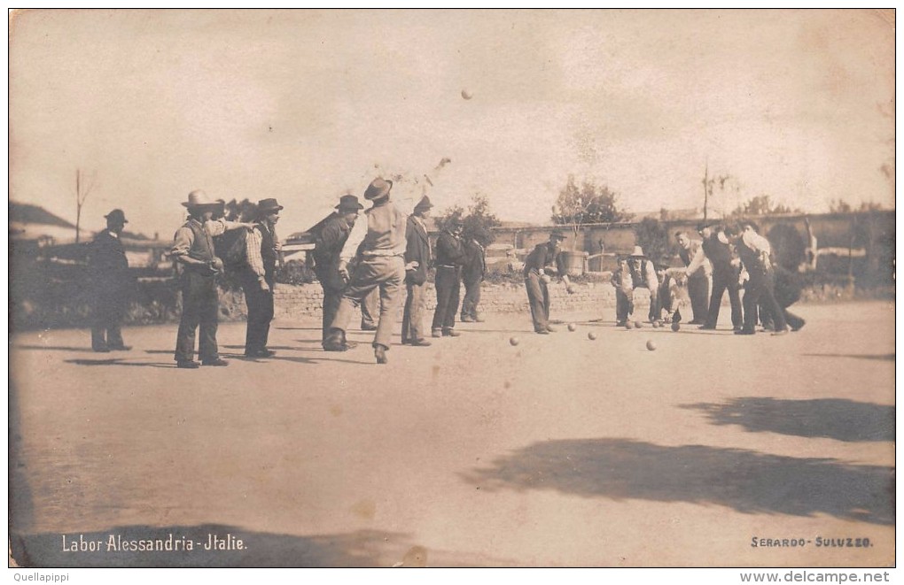 02040  "GIOCO ALLE BOCCE - LABOR ALESSANDRIA-ITALIE - SERARDO SULUZZO" CART. POSTALE.  NON SPEDITA - Pétanque