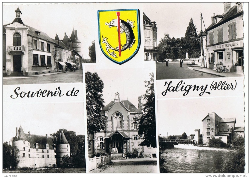 CPM ALLIER -  SOUVENIR DE JALIGNY SUR BESBRE - ECRITE EN 1957 - Autres & Non Classés