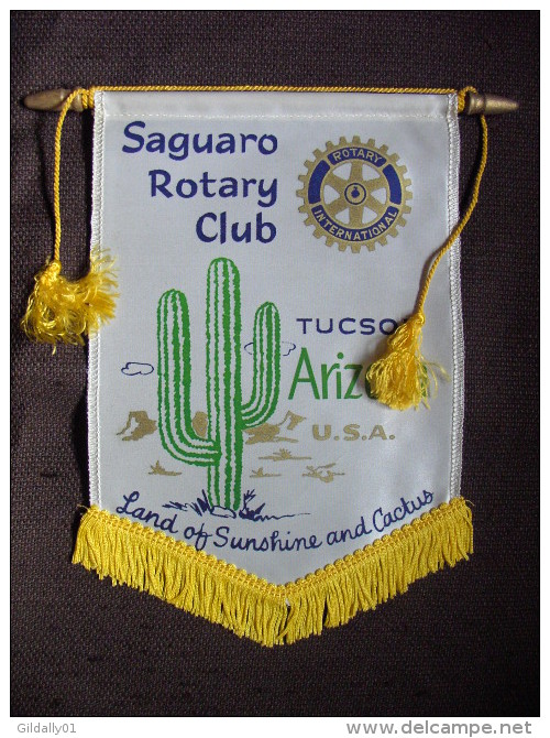 Fanion/Pennant:  TUCSON.  ARIZONA.  (U.S.A.).  -   ROTARY  CLUB  INTERNATIONAL - Autres & Non Classés