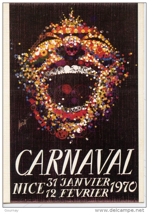 Nice : Carnaval 1970 CP Affiche Raymond Moretti (archives Du Comité Des Fêtes Nice)  N°49 Cp Vierge - Werbepostkarten