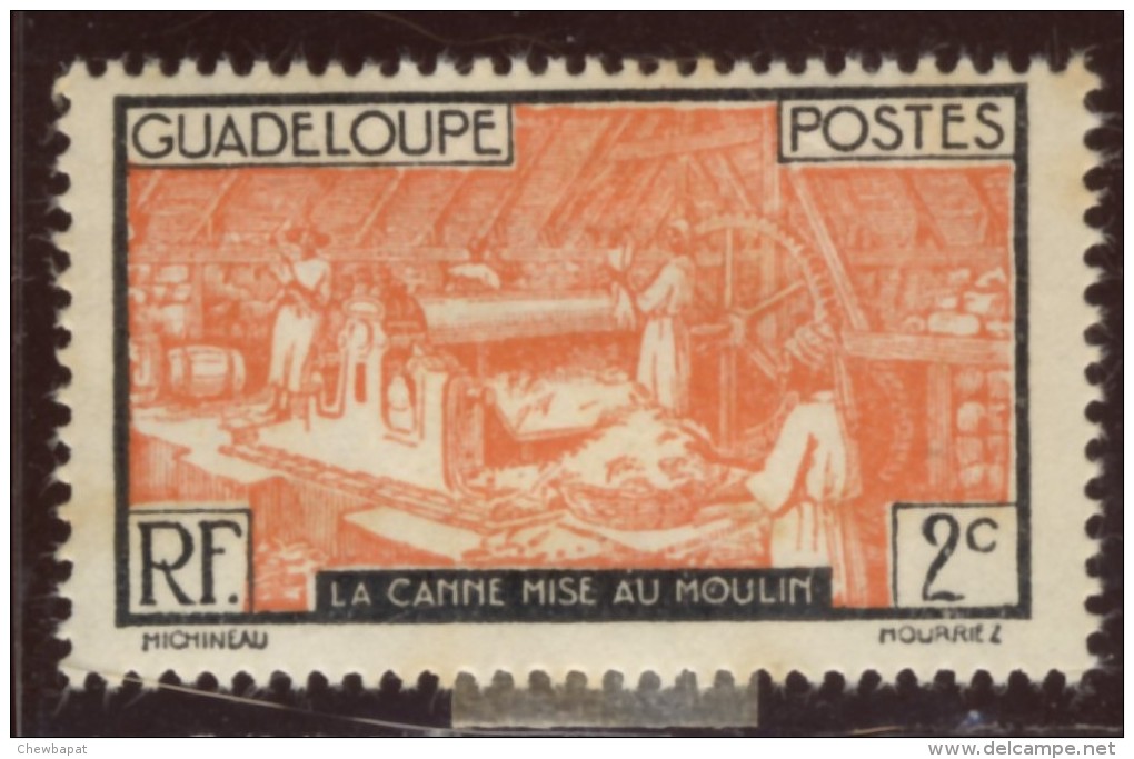 Guadeloupe - Neuf - Charnière  Y&T 1928 N° 100 Travail De La Canne à Sucre  2c Noir Et Vermillon - Oblitérés