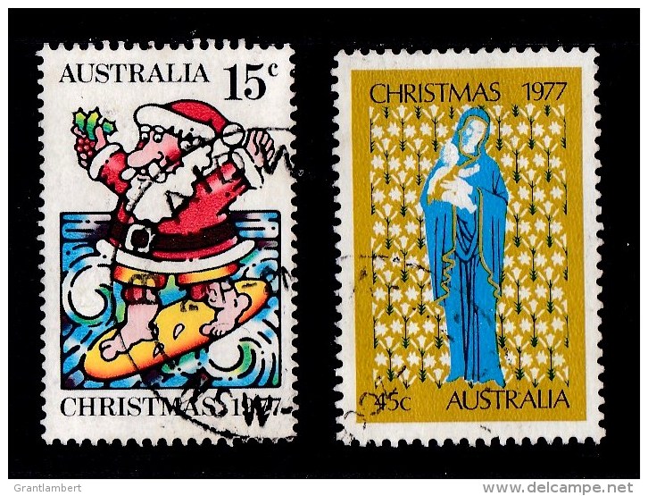 Australia 1977 Christmas Set Of 2 Used - Oblitérés