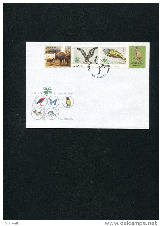 LATVIA 2004 FDC EAGLE,IGUANA With TABS. - Arends & Roofvogels