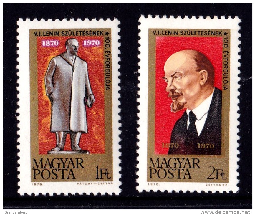 Hungary 1970 Lenin Centenary Set Of 2 MNH - Unused Stamps