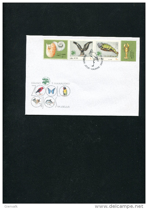 LATVIA 2004 FDC With EAGLE,IGUANA + TABS. - Arends & Roofvogels