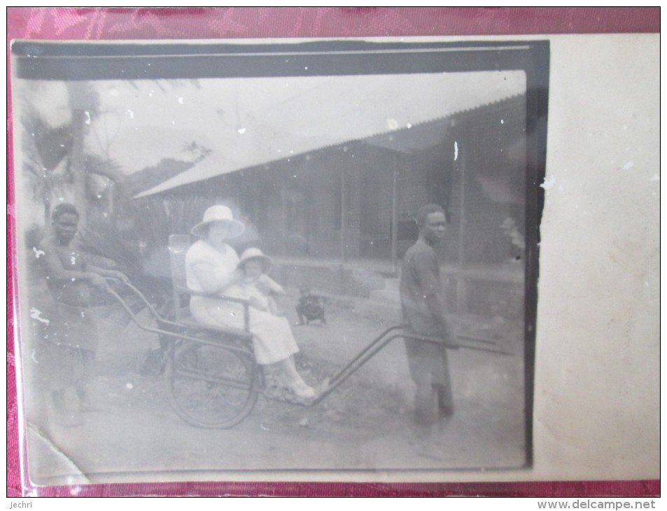 CONGO BELGE CARTE PHOTO TRANSPORT DU PAYS RARE - Congo Belge