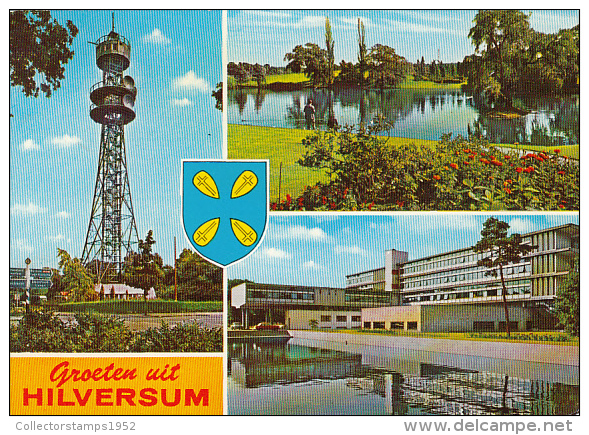 25710- HILVERSUM- TOWER, LAKE, CAR - Hilversum