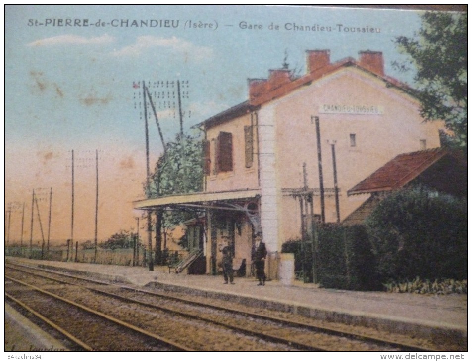 CPA Saint Pierre De Chandieu Isère Gare De Chandieu Toussieu - Autres & Non Classés