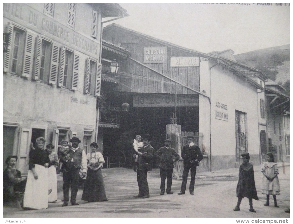 CPA Rhône Lamure Sur Azergues Hôtel De L'Amélie Animée - Lamure Sur Azergues