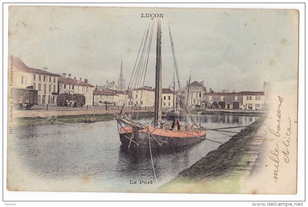 LUCON. - Le Port. Carte  Colorée  Rare - Lucon