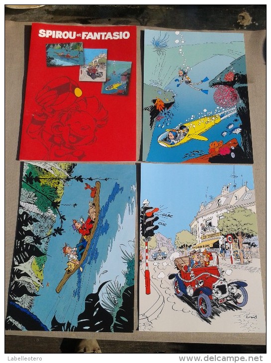 FRANQUIN / SPIROU Et FANTASIO  Année 2013 / 3 Ex-libris (23 X 32 Centimètres) - Künstler D - F