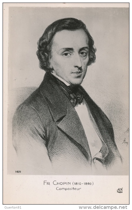 ( CPA COMPOSITEURS B11 )  FR . CHOPIN  ( 1810-1849 ) Compositeur - - Musique Et Musiciens