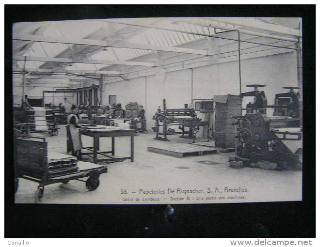 O N°159 / 38 , Papeteries De Ruysscher, S.A. Bruxelles. Usine De Lembecq - Section B : Une Partie Des Machines - Straßenhandel Und Kleingewerbe