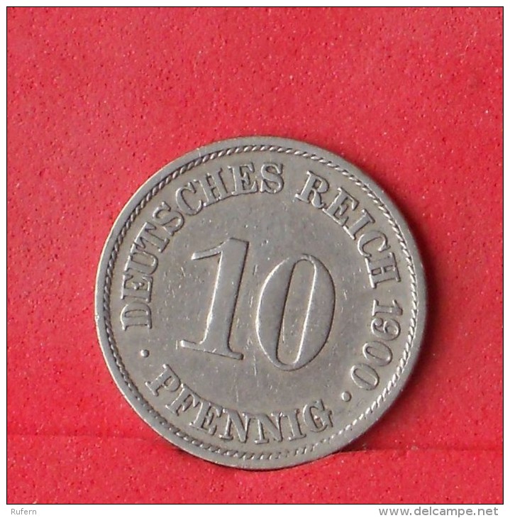 GERMANY EMPIRE  10  PFENNIG  1900 A   KM# 12  -    (Nº12427) - 10 Pfennig