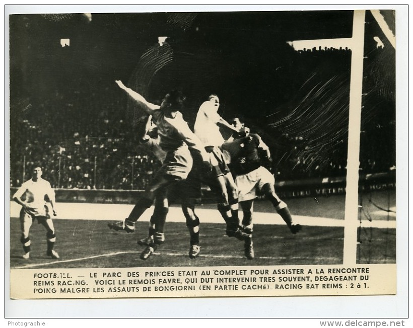 France Parc Des Princes Football Match Racing 2 Reims 1 Ancienne Photo 1947 - Sports