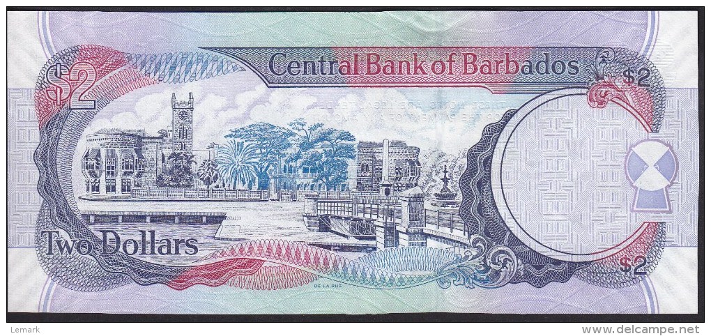 Barbados 2 Dollar 2007 P66b AUNC - Barbados