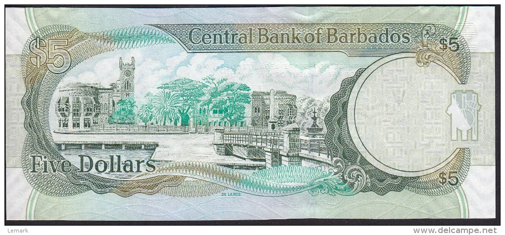 Barbados 5 Dollar 2007 P67b UNC - Barbados