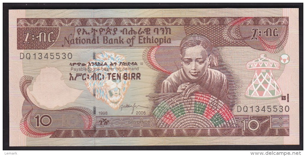 Ethiopia 10 Birr 2006 P48d UNC - Ethiopie