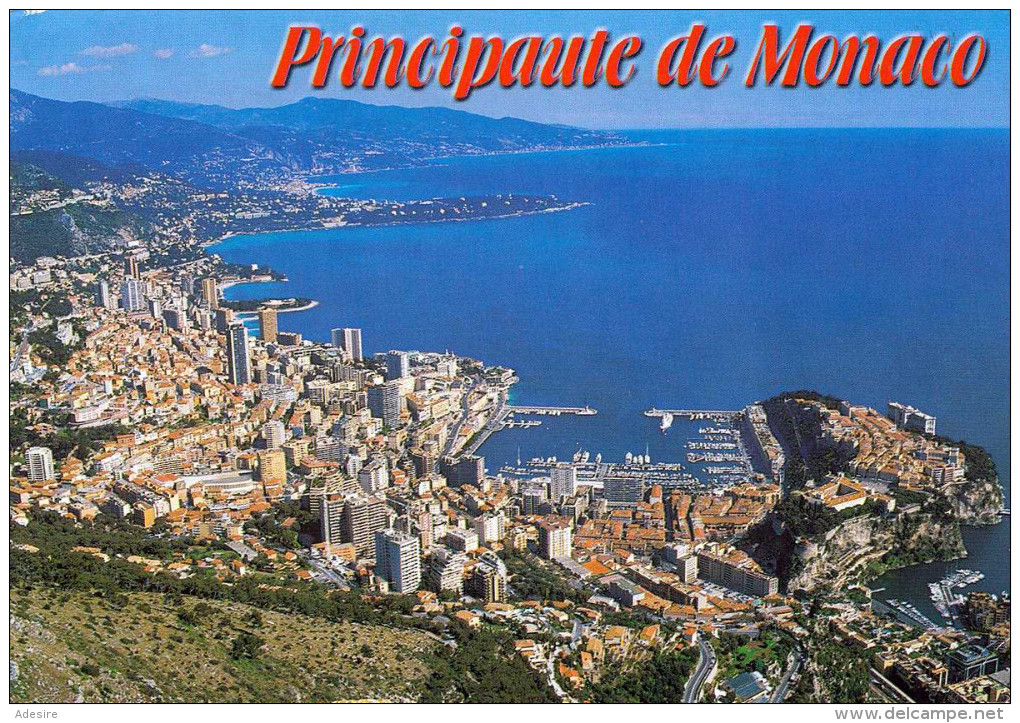 PRINCIPAUTE DE MONACO - La Cote D'Azur, Karte Gel.mit Marke - Sonstige & Ohne Zuordnung