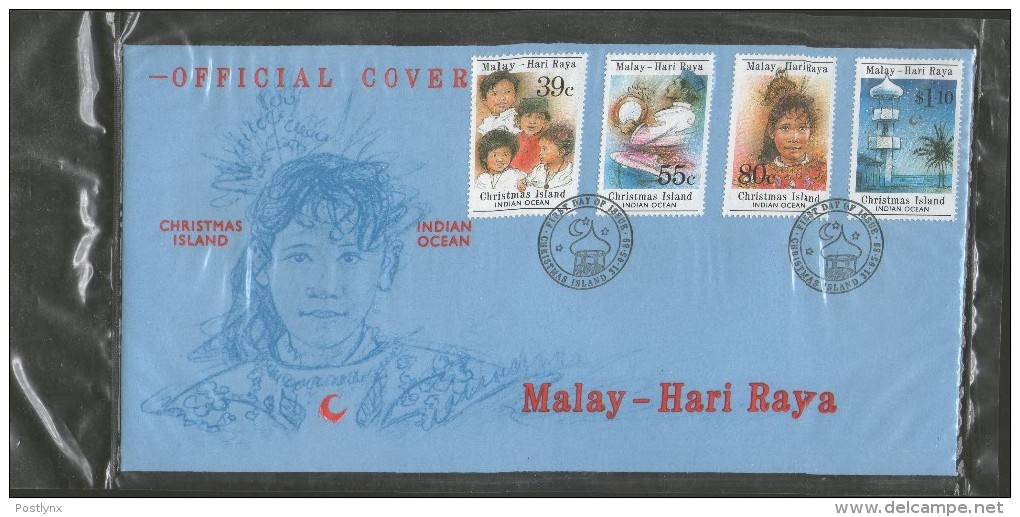 CHRISTMAS ISLAND 1989 Eid Al-Fitr Malay Hari Raya Islam FDC - Islam