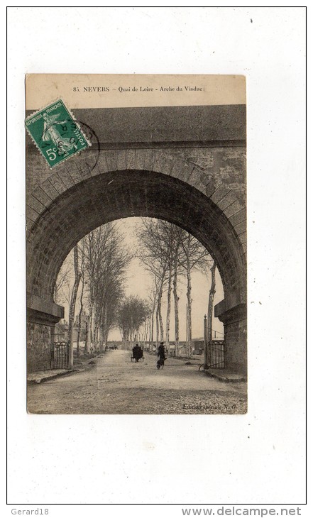 (58) NEVERS - Quai De Loire-Arche Du Viaduc 1910 - Nevers