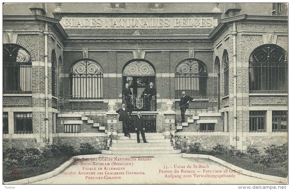 Auvelais - Glaces Nationales St-Roch - Perron Du Bureau  ( Voir Verso ) - Sambreville