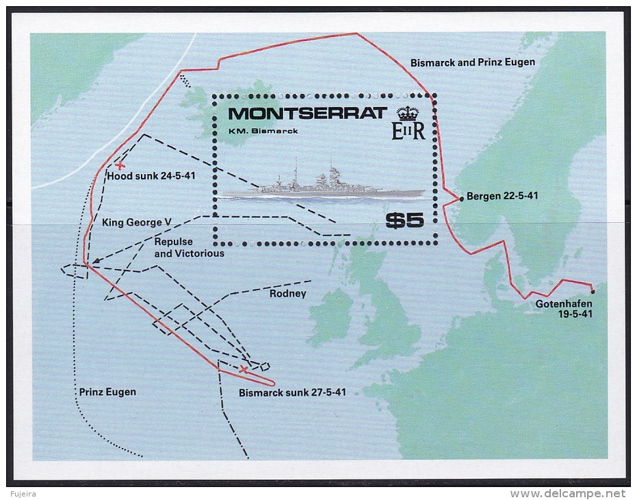Montserrat Ship WWII (fa086) MNH - Montserrat