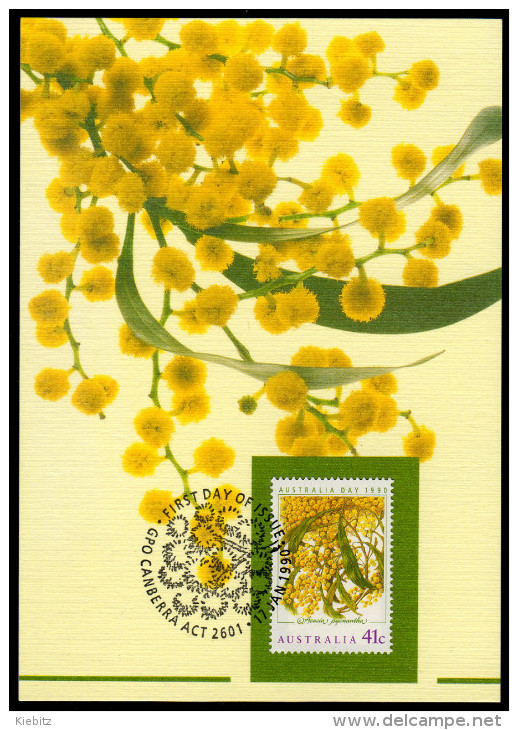 AUSTRALIEN 1990 - Gold Akazie, Acacia Pycnantha - MC Maximumkarte - Bäume