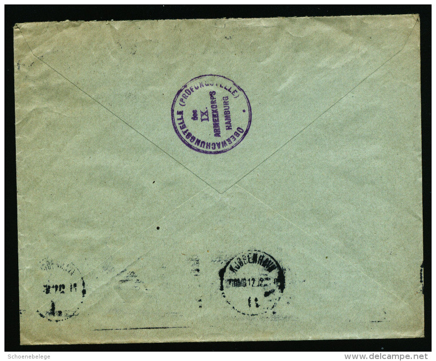 A3258) DR Brief Von Hamburg 11.12.1914 Nach Copenhagen Mit Militärzensur Hamburg - Briefe U. Dokumente