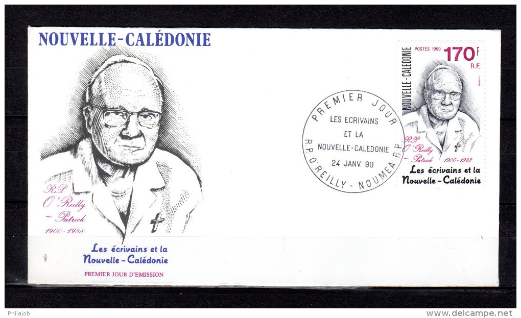 Enveloppe 1er Jour De 1990 " R.P. PATRICK O´REILLY  / NOUMEA Le 24-01-90 " N° YT 589. Parf état. FDC - Schriftsteller