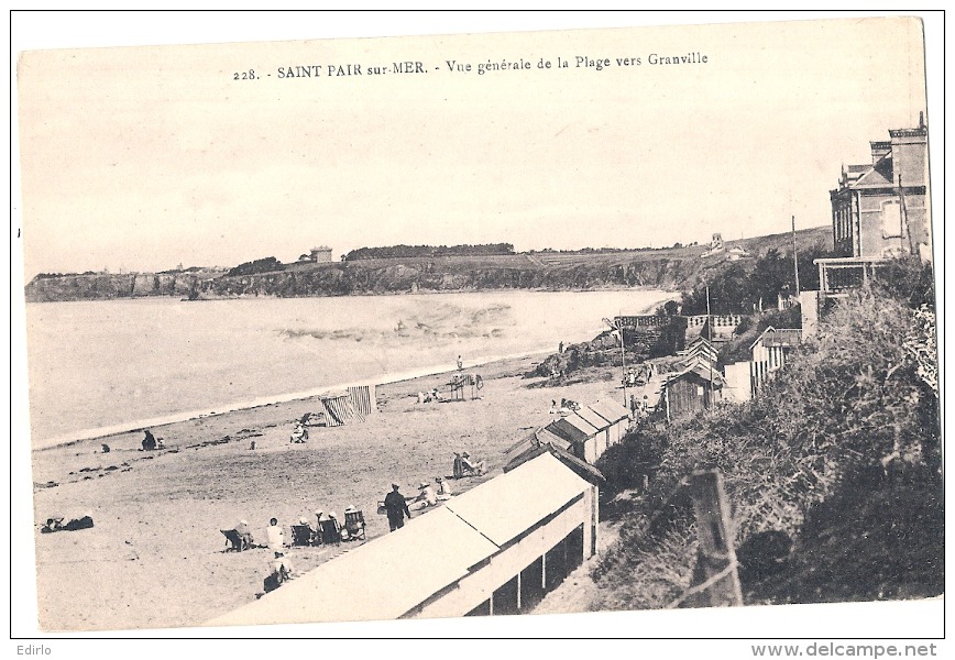 SAINT PAIR Sur MER - Vue Générale De La Plage Vers Granville   Neuve Excellent état - Saint Pair Sur Mer