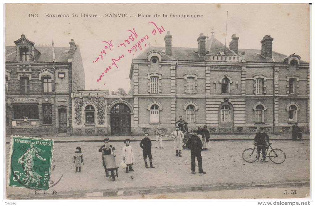 D76 - SANVIC - PLACE DE LA GENDARMERIE (POSTES ET TELEGRAPHES) - Autres & Non Classés