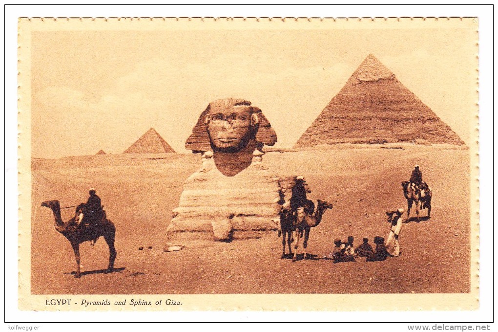 AK Ägypten Pyramid Und Sphinx Giseh Ges. 8.12.1927 Cairo Nach Guatemala - Gizeh