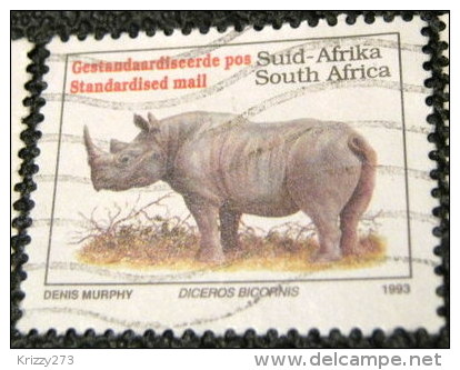 South Africa 1993 Rhinoceros Diceros Bicornis Standardised Mail - Used - Oblitérés