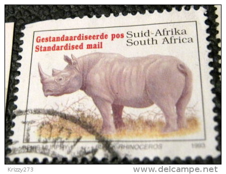 South Africa 1993 Rhinoceros Diceros Bicornis Standardised Mail - Used - Oblitérés