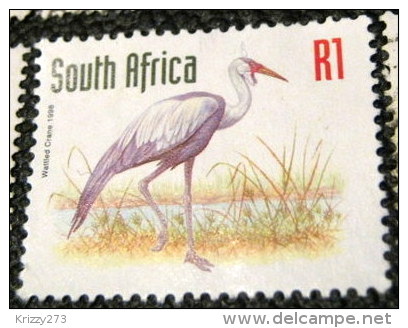 South Africa 1997 Bugeranus Carunculatus Crane Bird 1r - Used - Used Stamps