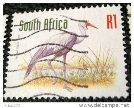 South Africa 1997 Bugeranus Carunculatus Crane Bird 1r - Used - Used Stamps