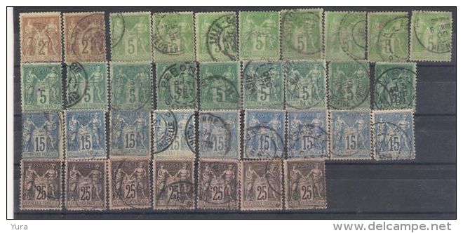 Lot 114 France 35 Old Different Stamps - Otros & Sin Clasificación