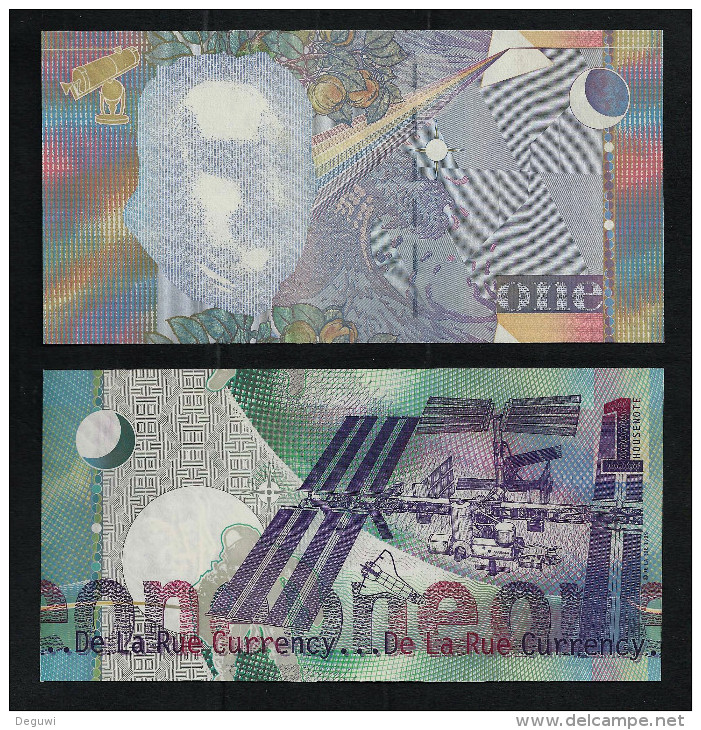 Test Note DE LA RUE "Newton Trial Typ 2 A"  Testnote, Beids. Druck, RRR, UNC - Andere - Europa