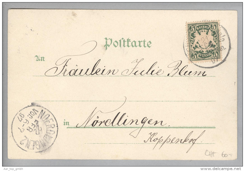 AK DE Bay NEUSTADT A/Saale 1897-02-21 Litho Rosenblatt - Neustadt Waldnaab