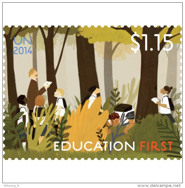 ONU New-York 2014 - Education First ** - Unused Stamps