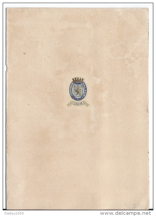 Lyon ,lugdunum Palace 1925 - Menus