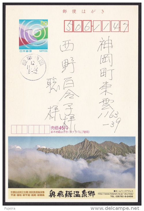 Japan Advertising Postcard, Mountains Hida Hot Spring (jadu1310) - Cartoline Postali