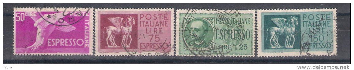 Italy  Express 4 Different       (a1p6) - Express/pneumatic Mail