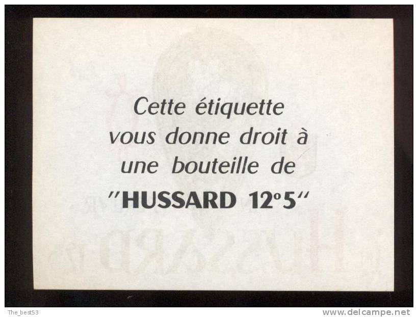 Etiquette De Vin De Table  -   Le Hussard   -  Thème Chevalier Cheval - Caballos